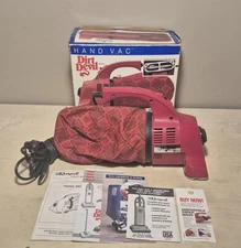 Vintage Royal Dirt Devil HAND VAC Model 103 Hand Red Vacuum Works with Box