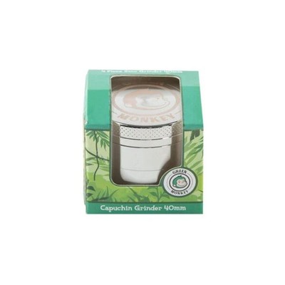 Green Monkey Titanium Grinder 4-Part Capuchin 50mm (Silver)