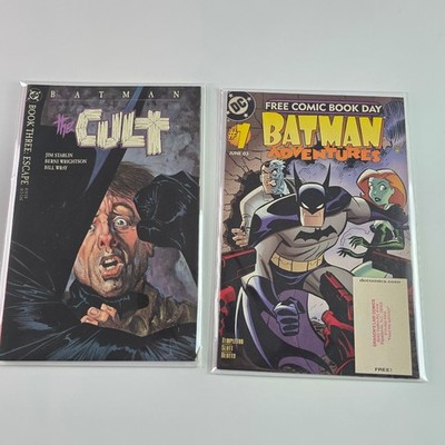 DC Batman Comic Lot The Cult #3 Escape & Batman Adventures #1 FCBD Two-Face Ivy