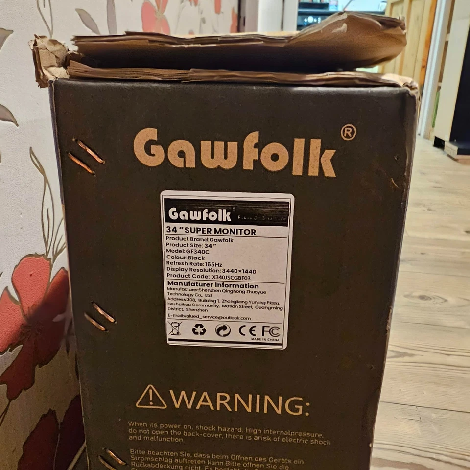 Gawfolk Curved Gaming Monitor 165Hz 34-inch Ultra Wide 4K 3440x1440P 1ms 1500R - Image 3 of 4