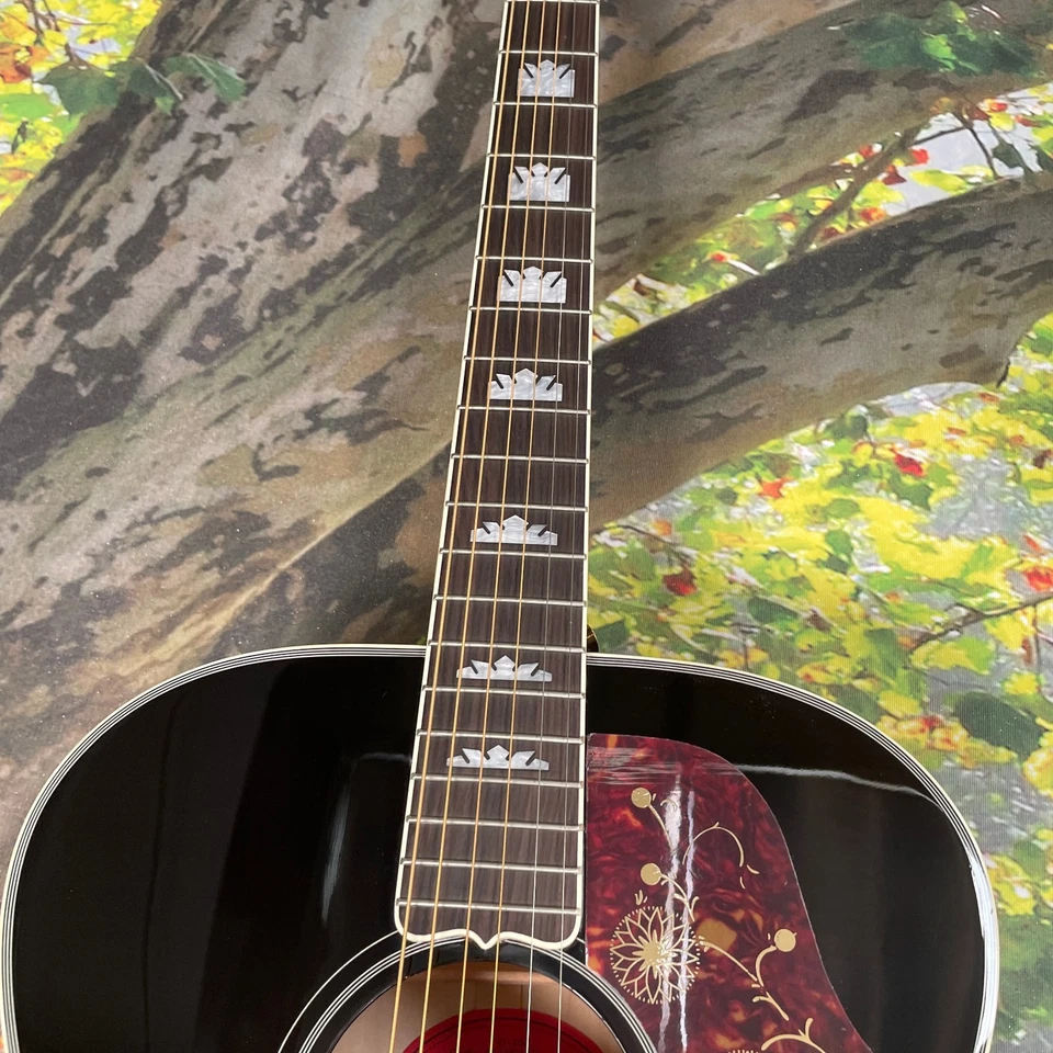 SJ200 Acoustic Electric Guitar Top Solid Spruce Maple B&S 6string Sunburst Color - Image 3 of 4