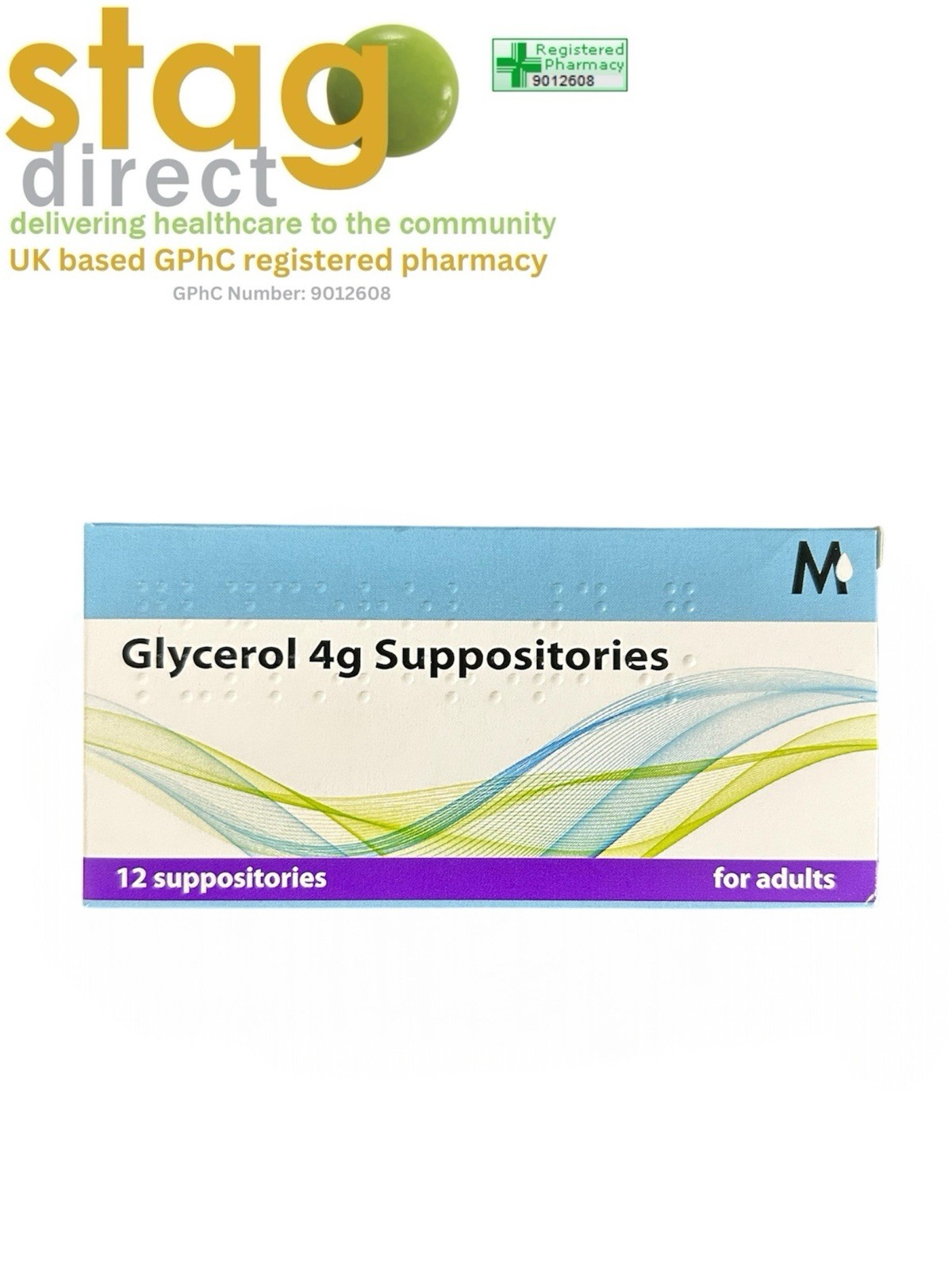 Adult 4g Glycerin (Glycerol) Suppositories For Constipation Relief | Pack of 12