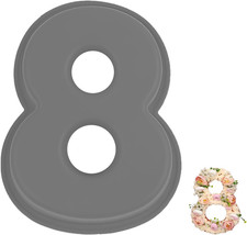 Kuchenform Zahlen Silikon Backform Zahl 8, Number Cake Backform, Groß 3D Zahlen 