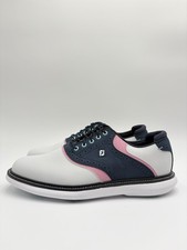 Footjoy Men’s Traditions Golf Size 10 White/Blue/Pink |57959|