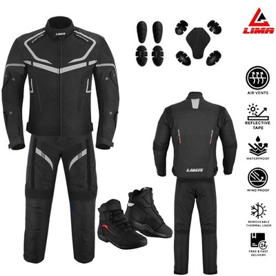 Motorrad Herren Racing gepanzert wasserdicht Textil Hose Jacke Motorradanzug