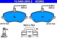 Bremsbelagsatz Scheibenbremse ATE 13.0460-2892.2 FüR Peugeot C5 CitroËN 407 C6 3