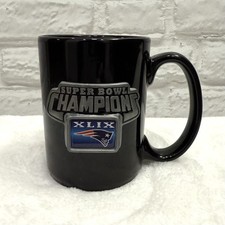 New England Patriots - Super Bowl XLIX Champions Black Mug  15oz Very NICE New