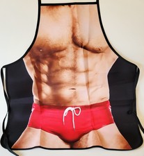 ABCTen Apron Muscle Man Funny Gag Joke Kitchen Creative Cooking 28 x 22 inch