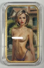 BULLION BADDIES RAVISHING RACHEL NAUGHTY EDITION TRADER BEA 1OZ GOLD BAR 5500.00 per troy oz