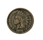 1874 Indian Head Bronze One Cent Circulated 1c US Type Coin Good Condition Coin