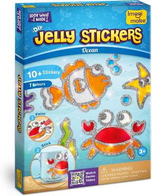DIY Jelly Stickers   Ocean | 3D Gel Stickers Craft Kit for Kids | Window, Bottle