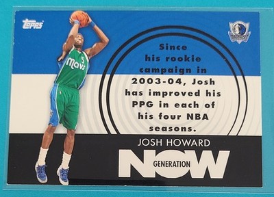 2007-08 Topps Generation Now #GN5 Josh Howard Dallas Mavericks Card P8