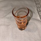 Pink Depression Glass Shot Glass, Tall, Wavy W/Thick Weighted Bottom 2 7/8" — photo 2