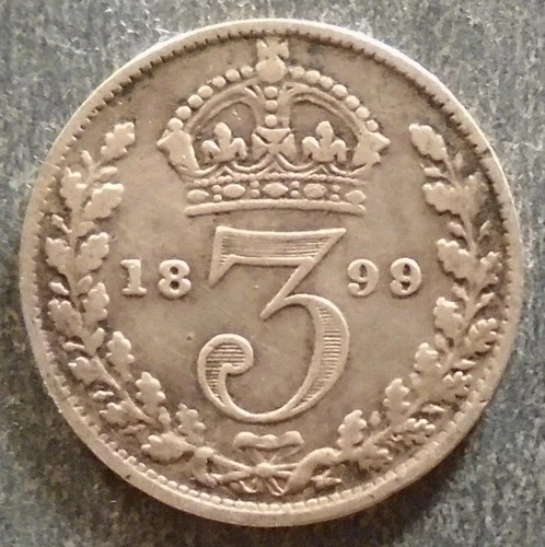 1899 Victoria Threepence — photo from another recent sale
