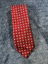 Brooks Brothers Tie Men's Necktie Red Pure Silk Made USA NWT VTG