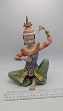 Vintage Siamese Dancer Thailand Statue Figurine Thai Asian art