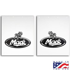 Mack Mud Flaps Poly 24 X 30 Mack Bulldog Logo Pair Blackwhite
