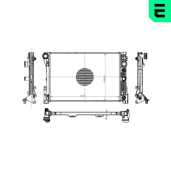 ERA MotorküHler WasserküHler 673272 FüR Mercedes Klasse W204 Model S204 W212 GLK-image
