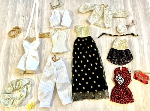 Barbie & Others Doll Clothes & Accessories Lot Assorted 1990s Vintage