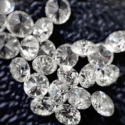 10pcs (2mm)  D VVS1 Round Lab-Grown Diamond Loose Gem IGL Certified CVD 5AJT