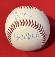 Shinnosuke Ogasawara Nationals MLB Autographed Signed Kanji OMLB Baseball JSA