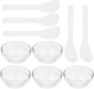 HOMSFOU 5X -Rührschüsseln Aus Glas Diy Gesichtsmaskenschale Mit Stab Kosmetik S