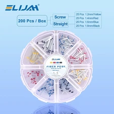 Dental Fiber Post Kit Mixed/Screw/Straight Post Quartz Glass Thread Pile 1Box-US