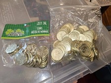 NWT 30 Pc St. Patricks Day Coin Gold Plastic Irish Luck Scavenger More Crafts