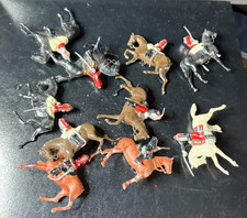 Vintage Lot of Mounted Britains Officers in need of Neurosurgeons and A Good Vet