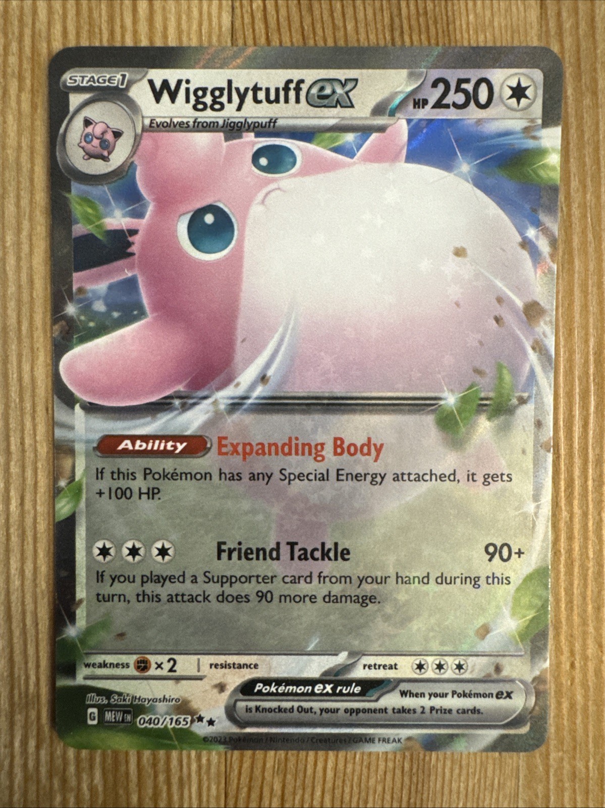 Wigglytuff ex 040/165 Sv: Scarlet & Violet 151 Holo Pokemon NM