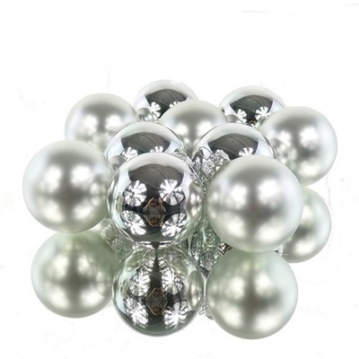 Kaemingk Christbaumkugeln Silberfarben 5 x glänzend & 5 x matt Ø 6 cm Glas