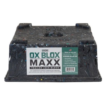 OX BLOX MAXX Heavy Duty Trailer Jack Block - 10,000 lbs. Capacity - 10.5x10.5...