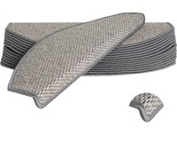 Stufenmatte Natura Halbrund Grau 23,5X65X4,5 Cm
