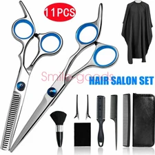 Professional Barber Shears Set Hair Cutting Thinning Scissors Hairdressing Salon