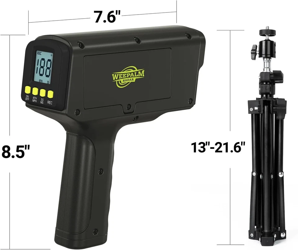 Baseball Radar Gun with Tripod, Speed Radar Gun for Baseball Softball, LED+LCD L - Image 2 of 4