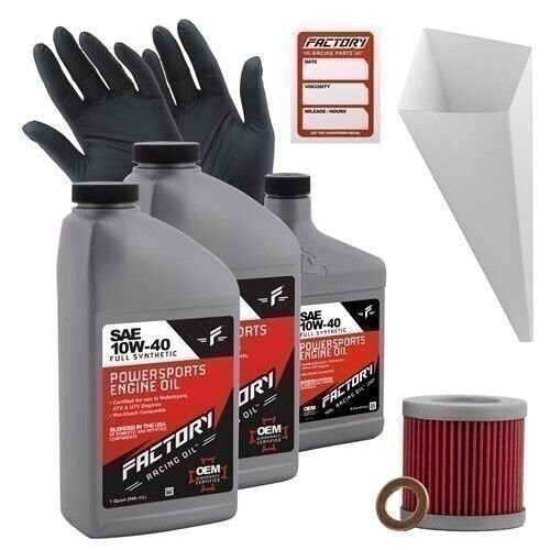 Factory Racing Parts 10W40 2.5 QT Oil Change Kit For Suzuki