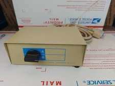 Vintage 2-Port Data Transfer Switch A/B 25-Pin Serial Parallel Cable Ports