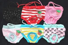 DOG DIAPER Female Small & Medium Dogs sz S M L XL Waist 9" - 22"  USA Seller