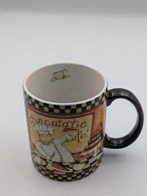 Lang Companies Chocolate Café Coffee Mug DD #6 2005 Dan DiPaolo ''Love To Cook''  