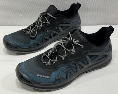 LOWA Merger GTX Lo Gore-Tex WATERPROOF Black Hiking Boots Trail Shoes Mens 10