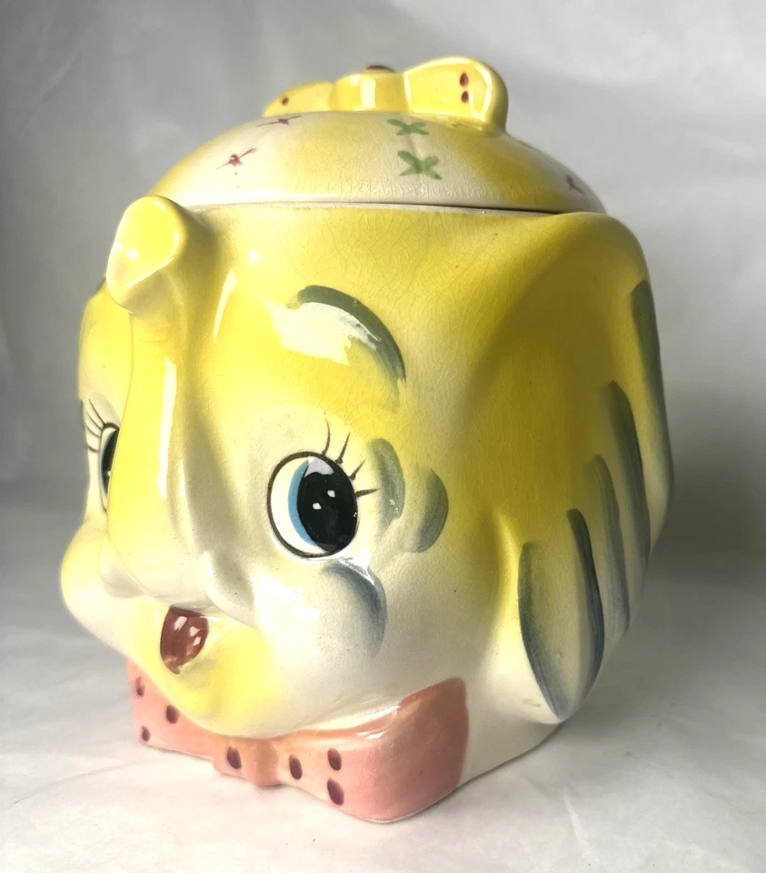 VTG Lefton ~ Yellow Elephant Cookie Jar / 1950’s - Rare! - Image 2 of 4