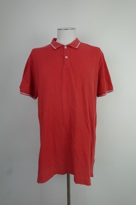 PEUTEREY Polo Herren T-Shirt Kurzarm TG 3XL Baumwolle Rot Vintage Made in Italy
