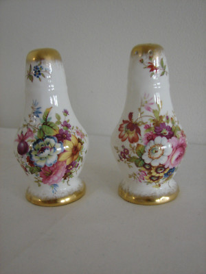 Hammersley Lady Patricia  Salz + Pfefferstreuer signiert F.  Howard Bone China 