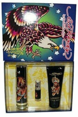 Ed Hardy Eagle 3 Piece Gift Set For Men Eau De Toilette Sprays+ Hair & body wash