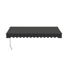 Aleko Retractable Home Garden Patio Canopy Awning 13 x 10 ft Black Color
