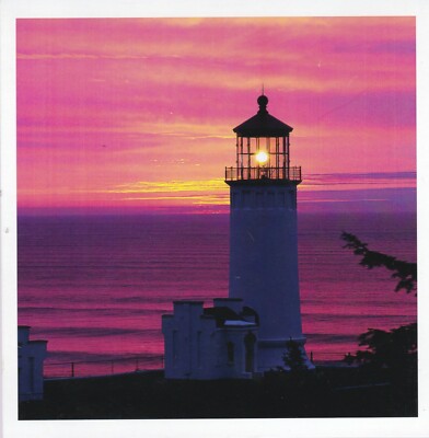 Eine Leuchtturm Sonnenuntergangsszene - Grußkarte: Eine Karte ''3DRose USA''