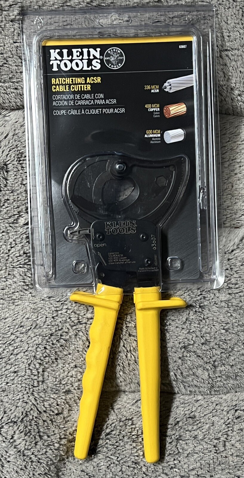 New Klein Tools 63607 Ratcheting Acsr Cable Cutter 92644636073 eBay