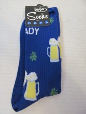Into Socks "Get Ready to Stumble" Beer Mug Socks fits 7-12, Blue