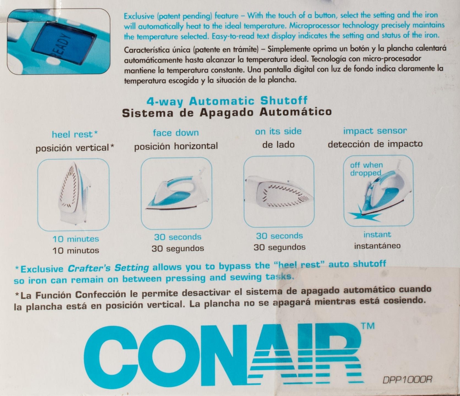 RARE Conair DPP1000R 1500 Watt Digital Steam Iron NEW