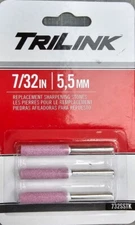 TriLink 7/32" Replacement Stones for Sharpening Saw Chain NEW Chainsaw Dremel